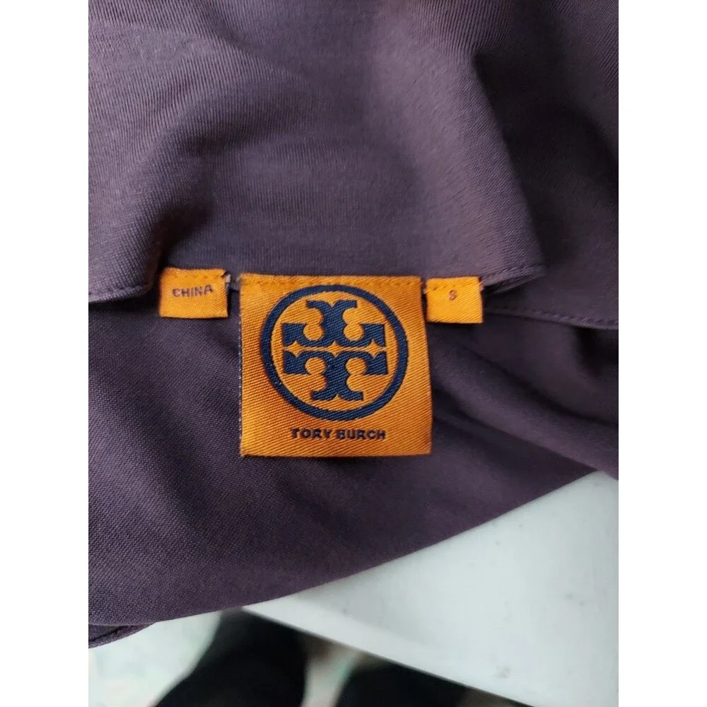 Tory Burch Dress Womens Small Garnet 100% Silk V-Neck Stretch Belted Office Work
